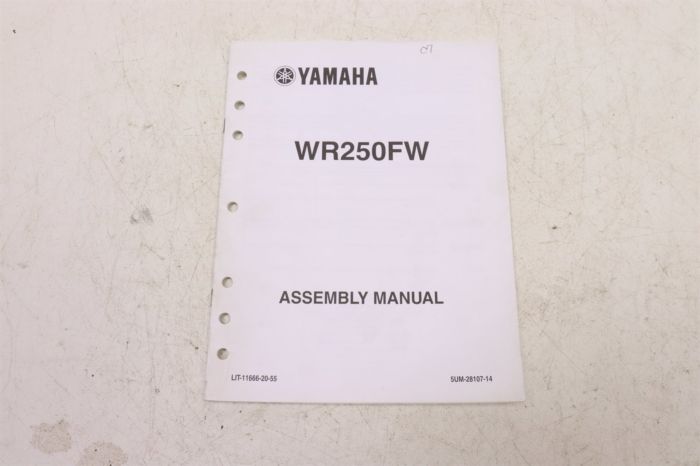 Yamaha WR250FW Assembly Manual LIT-11666-20-55 27358