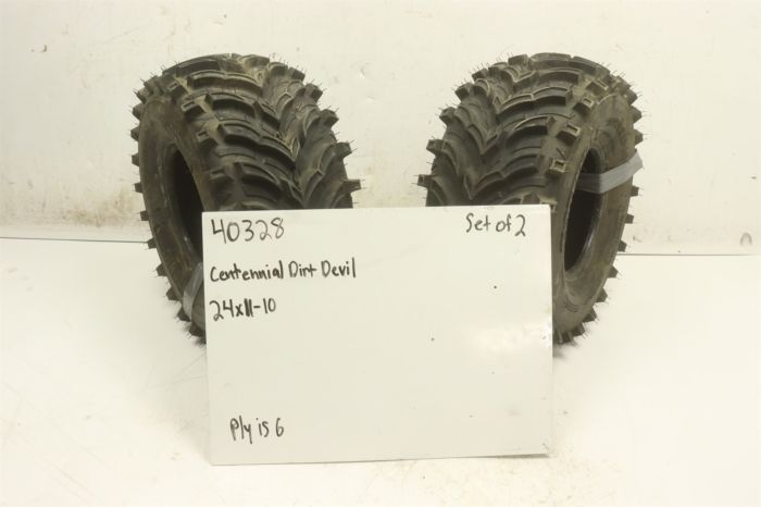 ATV UTV Rear Tires Centennial Dirt Devil 24X11-10 6-ply 40328
