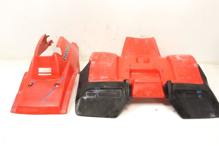 Honda Fourtrax 125 86 Fender Set Front Rear Red  43893