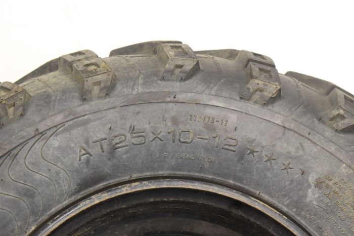 Yamaha Kodiak 400 Spare 25x10x12 6-Ply Tire Rim 12x8 Rear